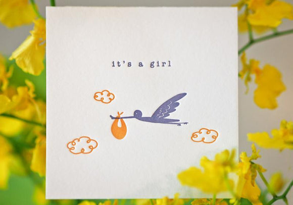 Delivery Stork - Girl - The Tree Stationery & Co. 大樹文房