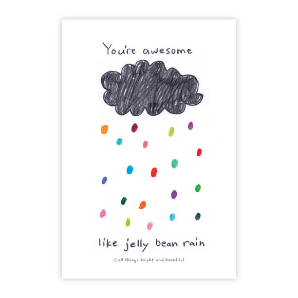 Jelly Bean Rain Postcard 糖果雨明信片