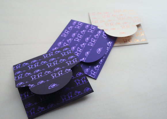 cow - mini envelope (set of 6) 牛牛 - 燙金迷利封/利是封 (3色 - 6個套裝)