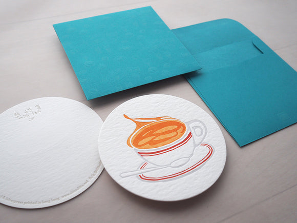 Letterpress Food Notecard - Hong Kong Style Milk Tea