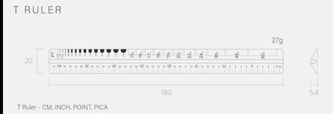 T Ruler Block YUAN DESIGN STUDIO T-ruler - The Tree Stationery & Co. – The Tree ...
