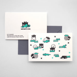 Sanrio Letterpress Pattern Card - Bad Badtz-Maru