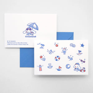 Sanrio Letterpress Pattern Card - Cinnamoroll