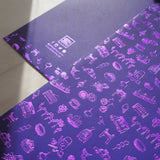 Hong Kong Pattern Red Packet (set of 6) - Purple