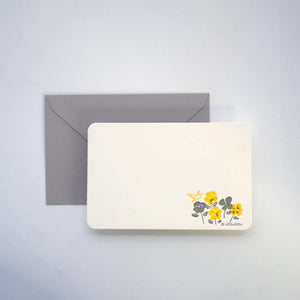 Hummingbird & Poppies Mini Card