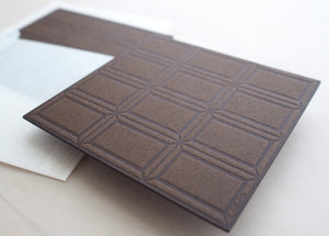 Letterpress Food Notecard - Dark Chocolate Bar