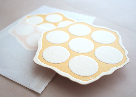 Letterpress Food Notecard - Egg Puffs