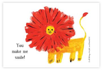 Lion - Smile Postcard 微笑獅子明信片 - The Tree Stationery & Co. 大樹文房