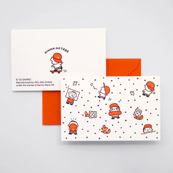 Sanrio Letterpress Pattern Card - Minna No Tabo