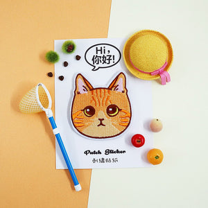 Embroidery Sticker - Orange Cat 刺繡貼紙 - 橘貓