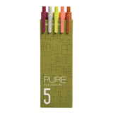 Pure Book Source 0.5 Gel Pen Set of 5 - Guofeng II-Taohuayuan | Pure 書源 0.5中性筆5支套裝 - 國風貳-桃花源