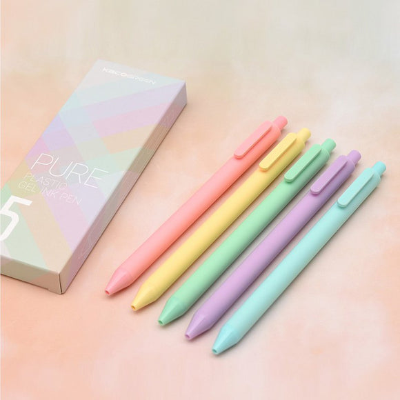 Pure Book Source 0.5 Gel Pen Set of 5 - Macarons | Pure 書源 0.5中性筆5支套裝 - 馬卡龍