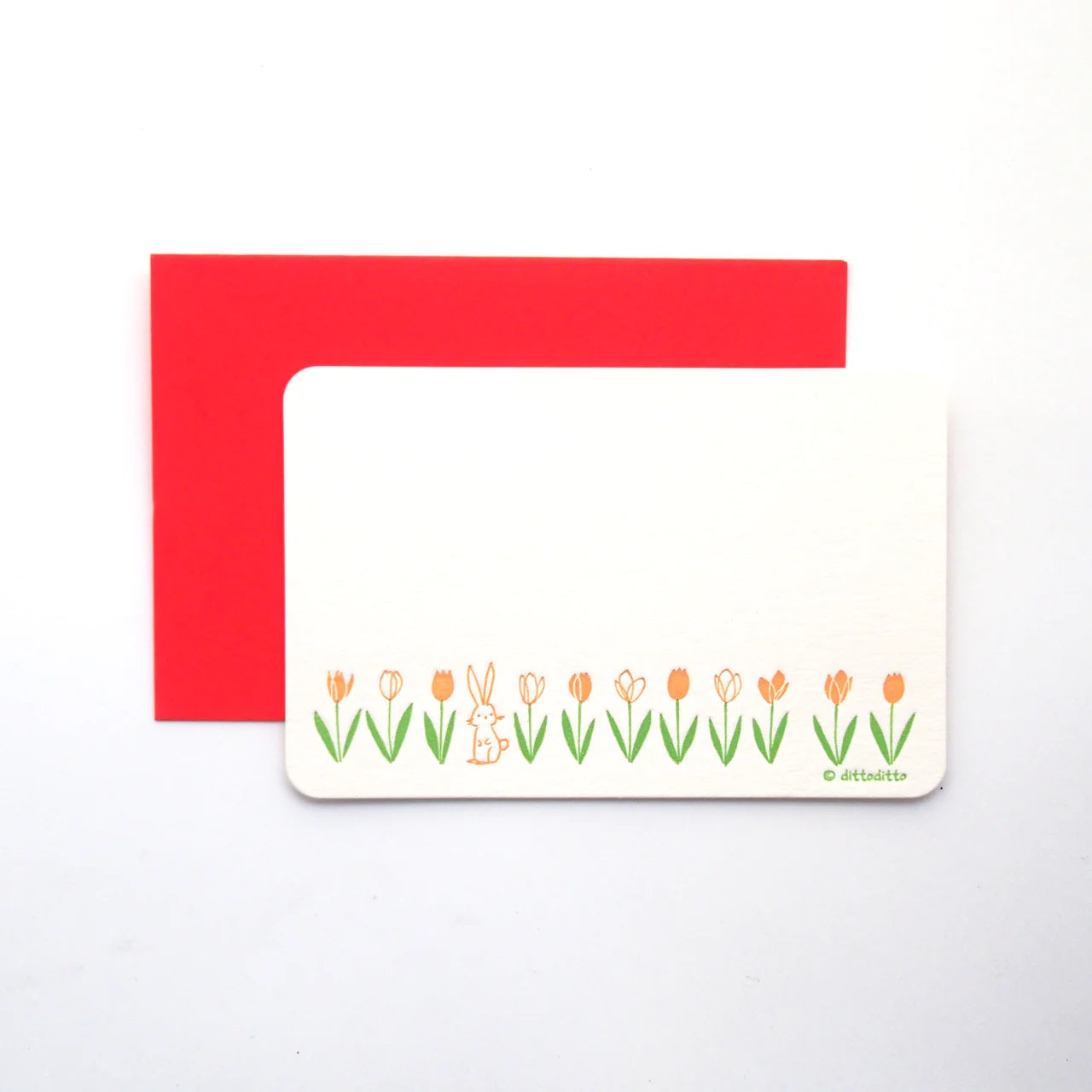 DITTO DITTO Rabbit x Tulips Mini Card - The Tree Stationery & Co. – The ...