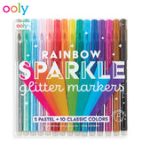 Rainbow Sparkle Glitter Markers (Set of 15) | 15色閃爍彩虹 Markers