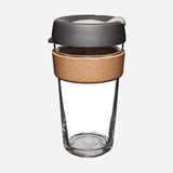 Brew Cork Tempered Glass Coffee Cup (12oz/16oz)