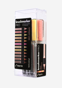 Brushmarker PRO Water-based Markers Set of 12 - Skin Colors
