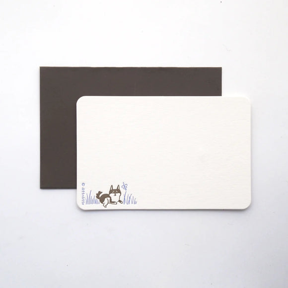 Shiba & Butterfly Mini Card